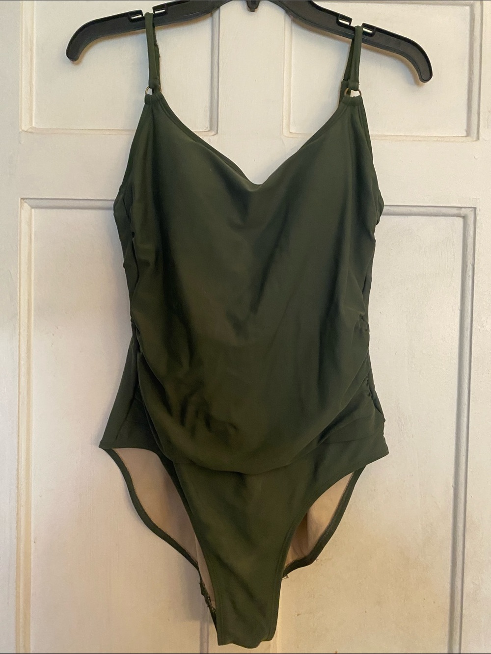 Kona Sol Olive Green One-Piece Swimsuit.  Size M